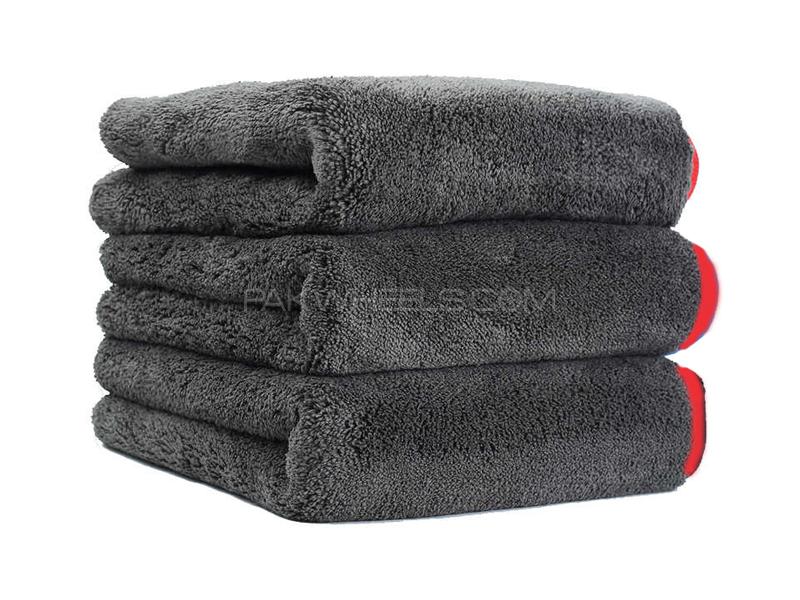 Premium Microfiber Plush Edge Towels Pack Of 3 for sale in Lahore Image-1
