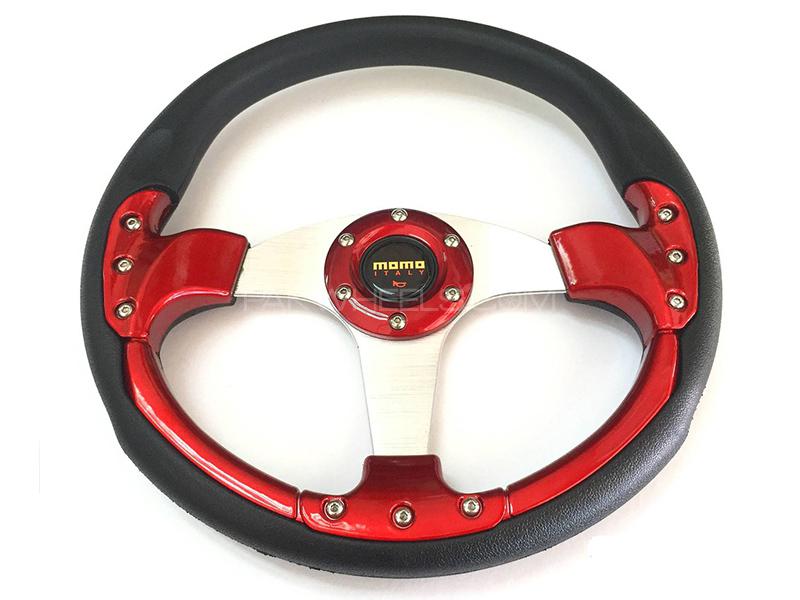 Universal Steering Wheel For All Daihatsu Cars - Red Image-1