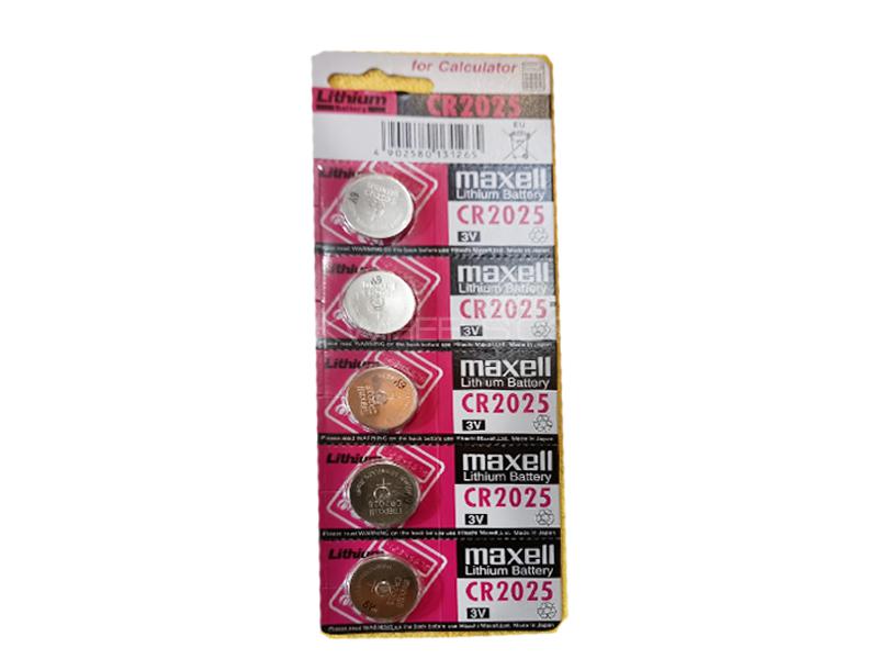 Car Maxell Multi Use Cells Lithium Battery 3v 5pcs Pack CR2025 for sale in Lahore Image-1