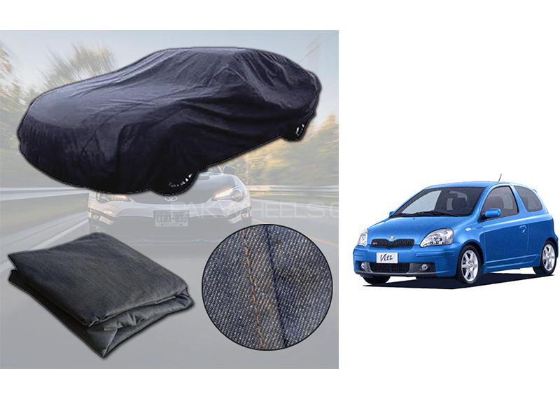 Toyota Vitz 1998-2005 Denim Double Stitched Top Cover  Image-1