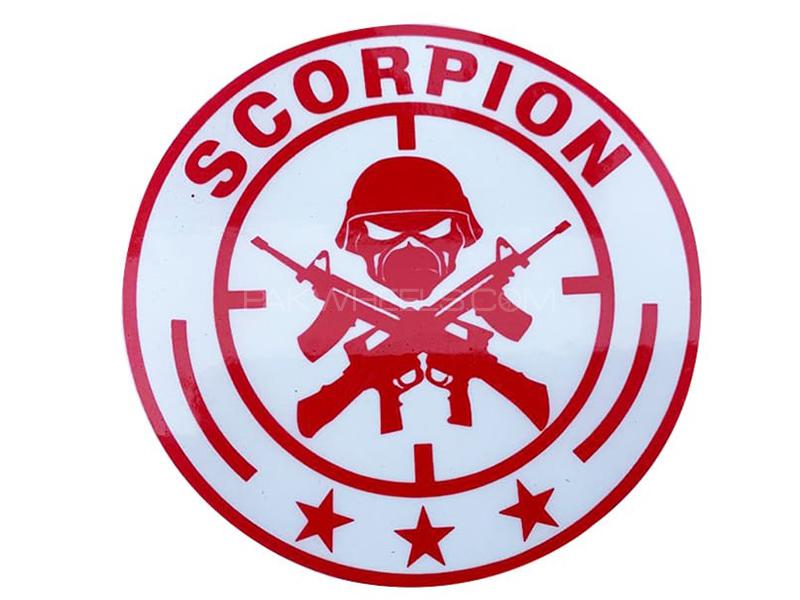 Scorpion Car Vinyl Sticker - Red for sale in Karachi Image-1