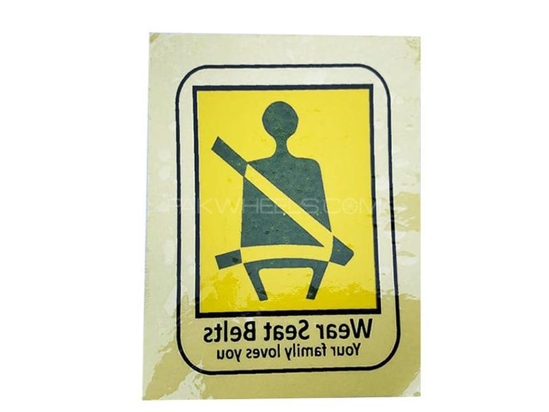 Wear Seat Belt Car Vinyl Sticker  for sale in Karachi Image-1