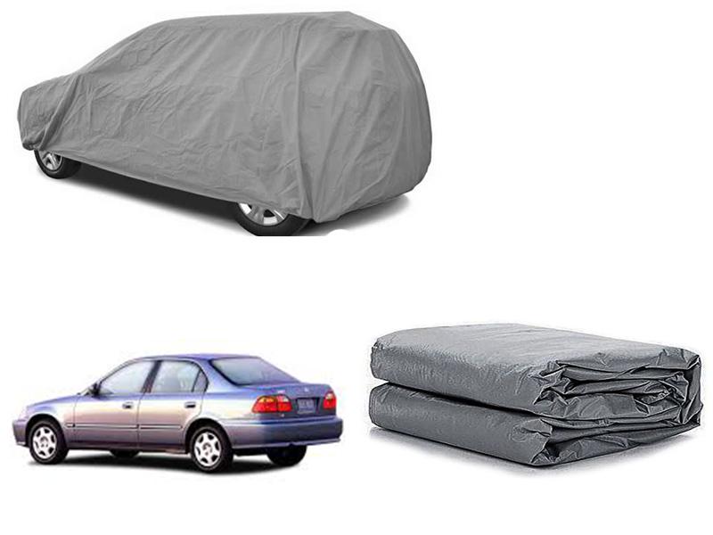 Honda Civic 1999-2001 PVC Cotton Fabric Top Cover - Grey  for sale in Karachi Image-1