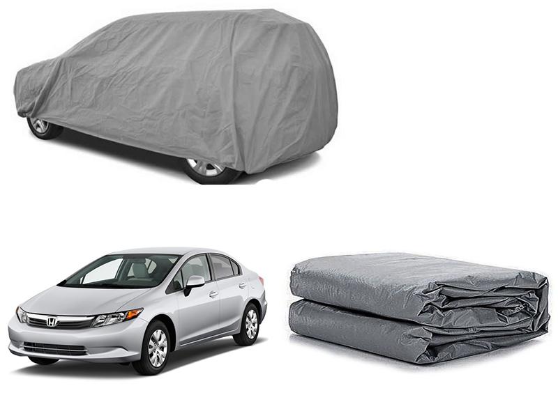 Honda Civic 2012-2016 PVC Cotton Fabric Top Cover - Grey  for sale in Karachi Image-1