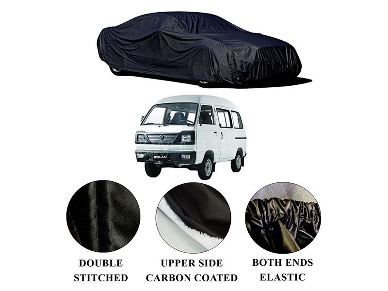 Suzuki Bolan Polymer Carbon Coated Car Top Cover | Double Stitched | Water Proof Image-1