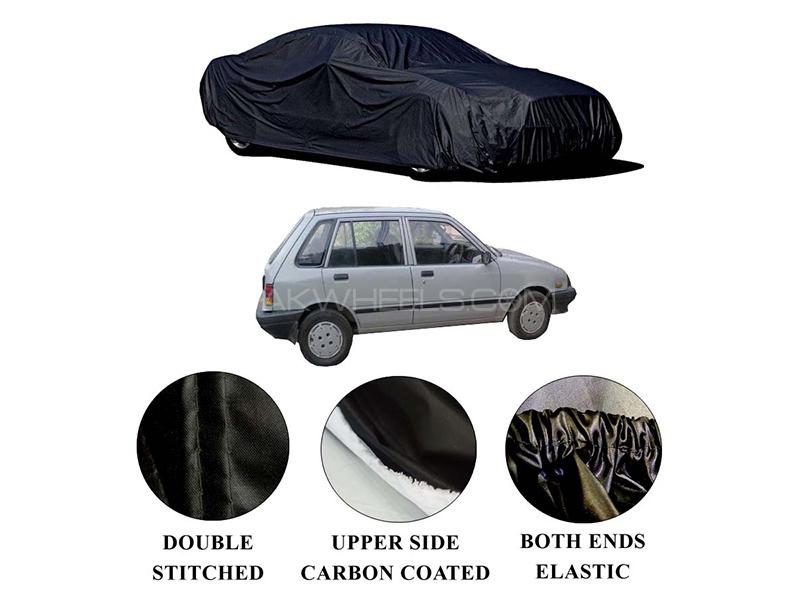 Suzuki Khyber Polymer Carbon Coated Car Top Cover for sale in Karachi Image-1