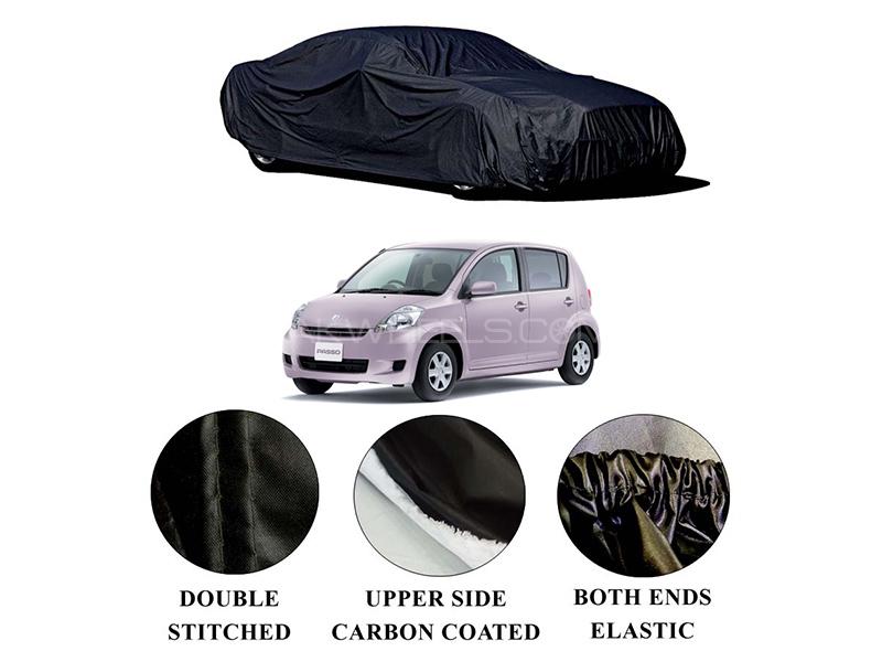 Toyota Passo 2005-2010 Polymer Carbon Coated Car Top Cover for sale in Karachi Image-1