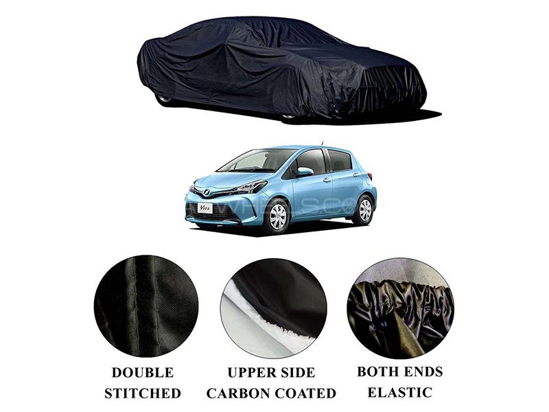 Toyota Vitz 2010-2015 Polymer Carbon Coated Car Top Cover for sale in Karachi Image-1