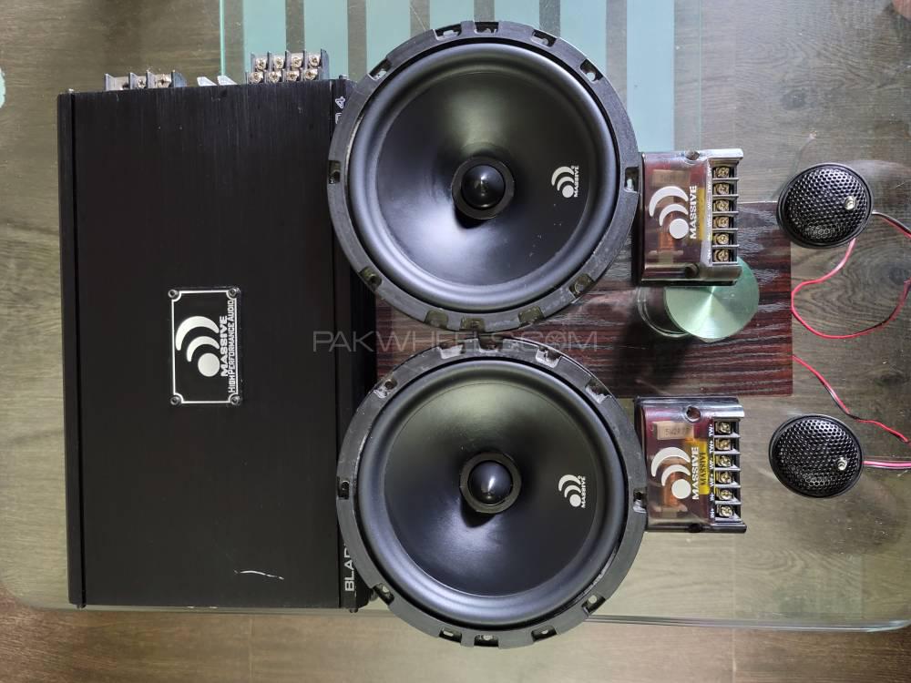 Massive Audio BP800.4 Amplifer and EMK6 Component Speakers Image-1