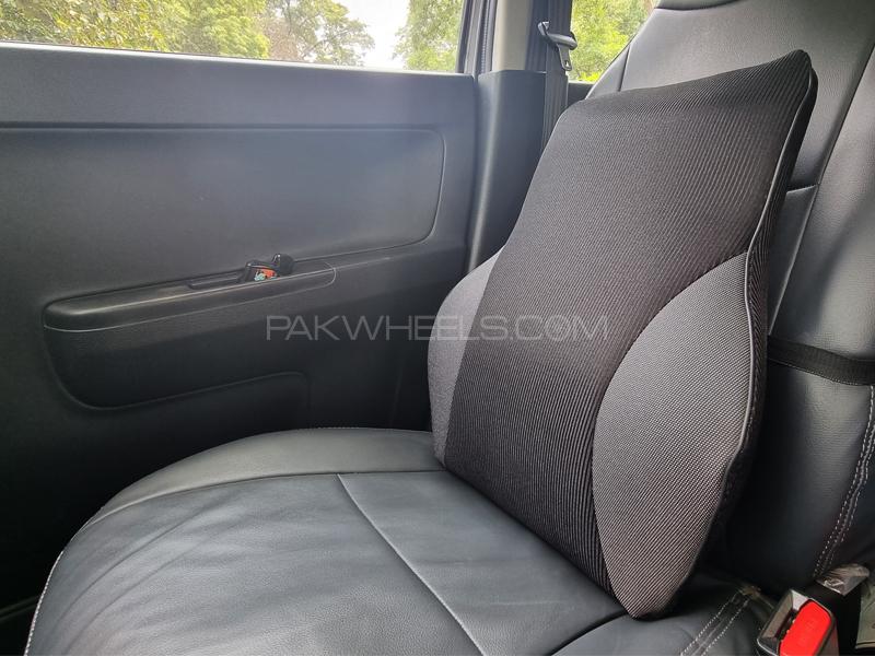 Car Seat Back Rest Long Cushion Black 1 Pc Image-1