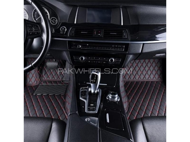 Toyota Land Cruiser 2006-2016 7D Luxury Floor Mats With Burrs - Black & Red Toyota Land Cruiser 2006-2016 7D Luxury Floor Mats With Burrs - Black & Red Image-2