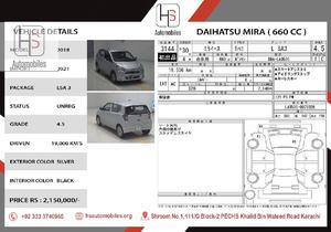 Used Daihatsu Mira L 2018