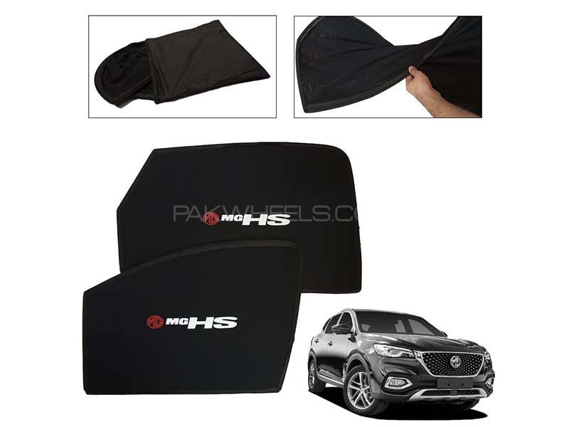 MG HS 2020-2021 Foldable & Flexible Sun Shades With Logo  Image-1