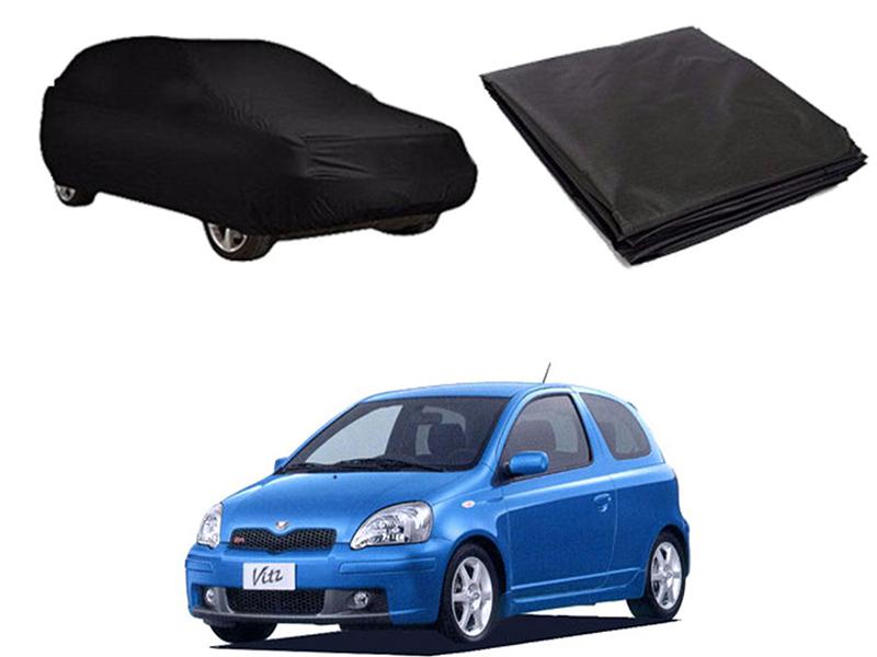 Toyota Vitz 1998-2005 PVC Water Proof Top Cover - Black  Image-1