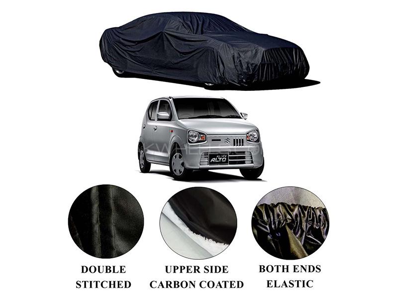 Suzuki Alto 2019-2021 Polymer Carbon Coated Car Top Cover for sale in Karachi Image-1