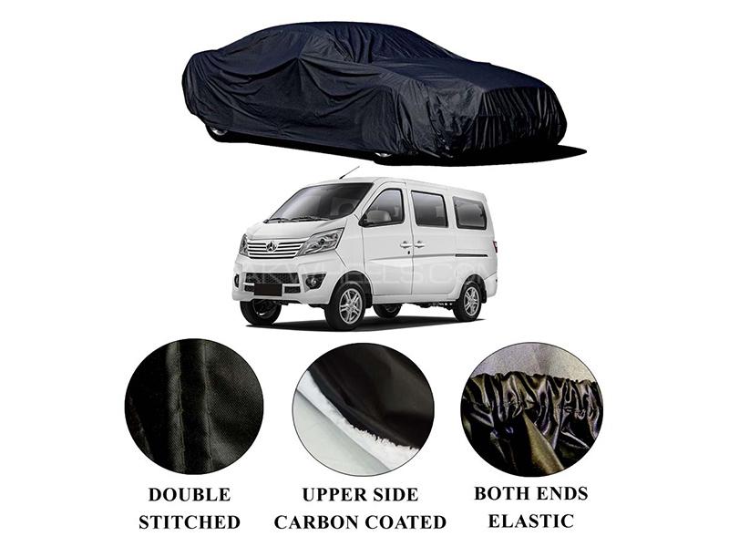 Changan Karvaan 2018-2023 Polymer Carbon Coated Car Top Cover | Double Stitched | Water Proof