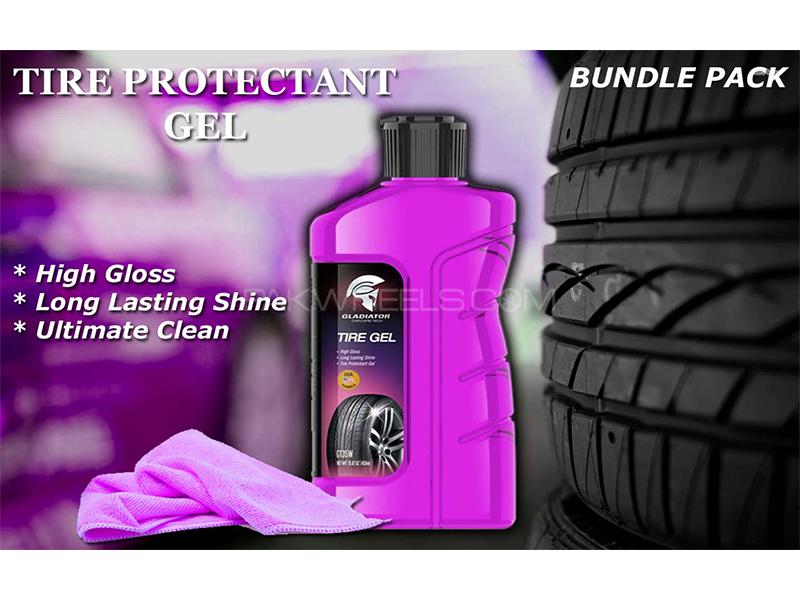 Gladiator Tire Gel With Microfiber Cleaning Cloth - Bundle Pack Image-1