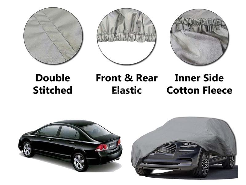 Honda Civic 2006-2012 PVC Cotton Double Stitched Car Top Cover  Image-1