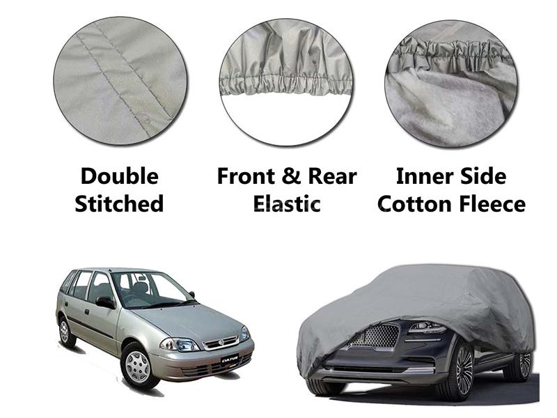 Suzuki Cultus 2007-2017 PVC Cotton Double Stitched Car Top Cover  Image-1