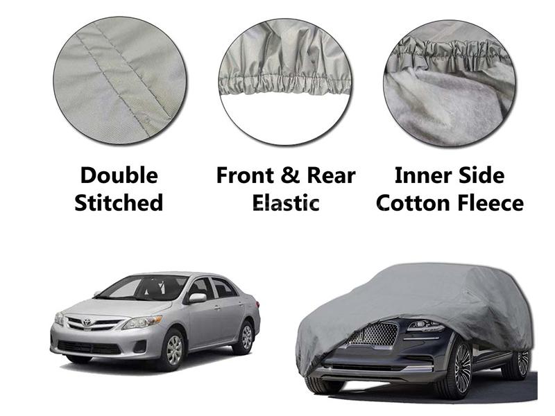 Toyota Corolla 2009-2014 PVC Cotton Double Stitched Car Top Cover  Image-1