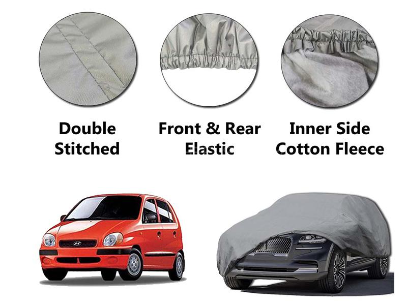 Hyundai Santro 2003-2014 PVC Cotton Double Stitched Car Top Cover  Image-1