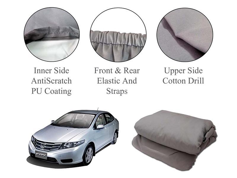 Honda City 2009-2021 PU Powder Coated Cotton Top Cover | Car Cover | Anti-Scratch | Dust Proof  Image-1