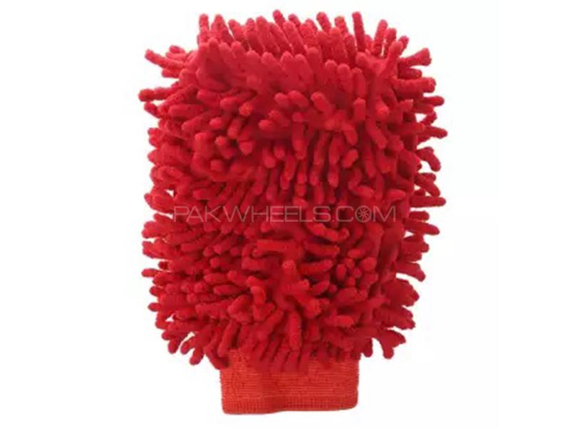 Microfiber Car Cleaning Glove - Red | Anti-Scratch Image-1