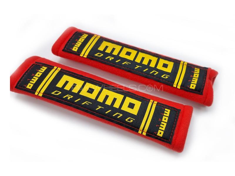 MOMO Drift Style Seat Belt Covers Red Image-1