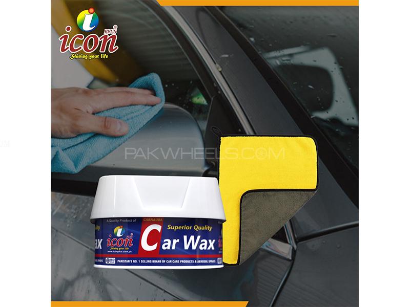 Icon Plus Car Wax With Microfiber Cloth small - Pack Of 2 Image-1