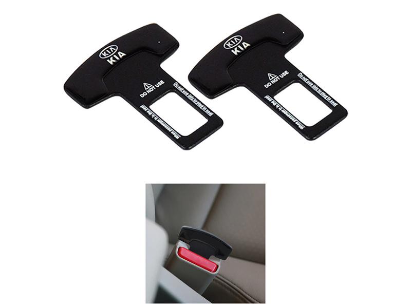 KIA Logo Seat Safety Belt Clip - Black Image-1