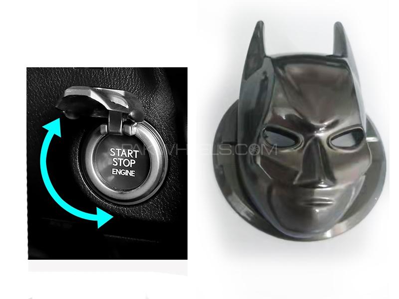 Car Push Start Button Cover Batman Black Image-1