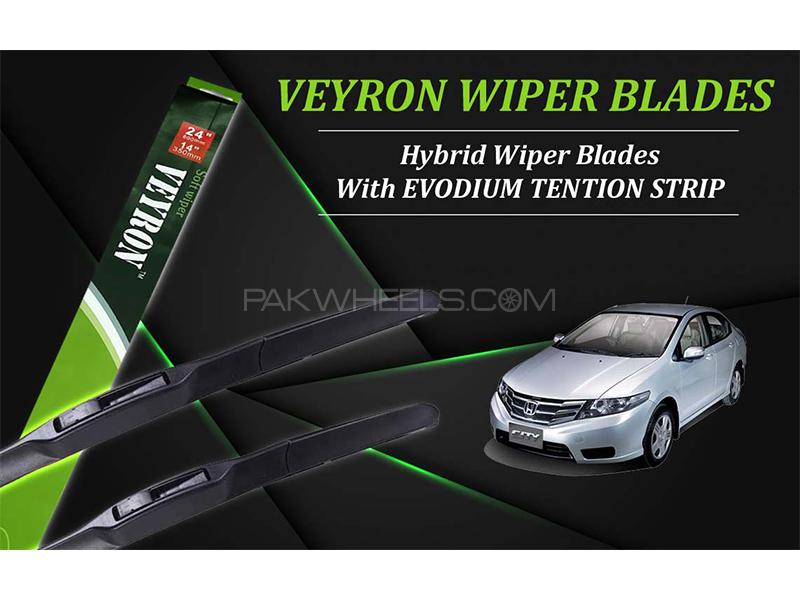 Honda City 2009-2021 VEYRON Hybrid Wiper Blades | Non Scratchable | Graphite Coated Image-1