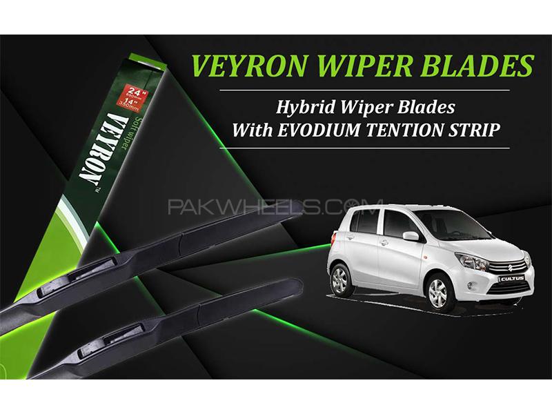 Suzuki Cultus 2017-2023 VEYRON Hybrid Wiper Blades | Non Scratchable | Graphite Coated Image-1