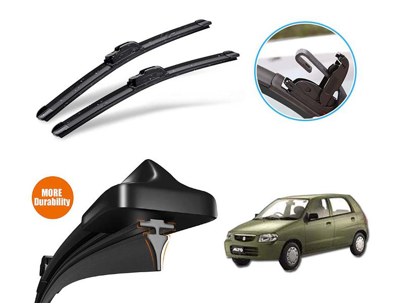 Suzuki Alto VXR 2000-2012 Silicone Wiper Blades | Soft Rubber Vipers | Graphite Coated Rubber  Image-1