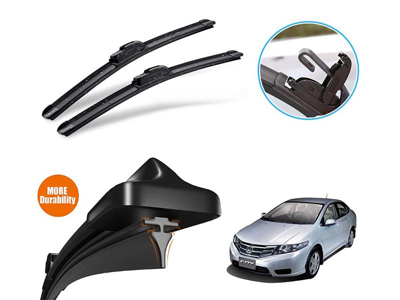 Honda City 2009-2021 Silicone Wiper Blades | Soft Rubber Vipers | Graphite Coated Rubber  Image-1