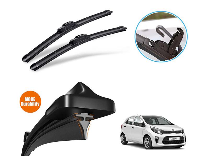 Kia Picanto 2019-2022 Silicone Wiper Blades | Soft Rubber Vipers | Graphite Coated Rubber 