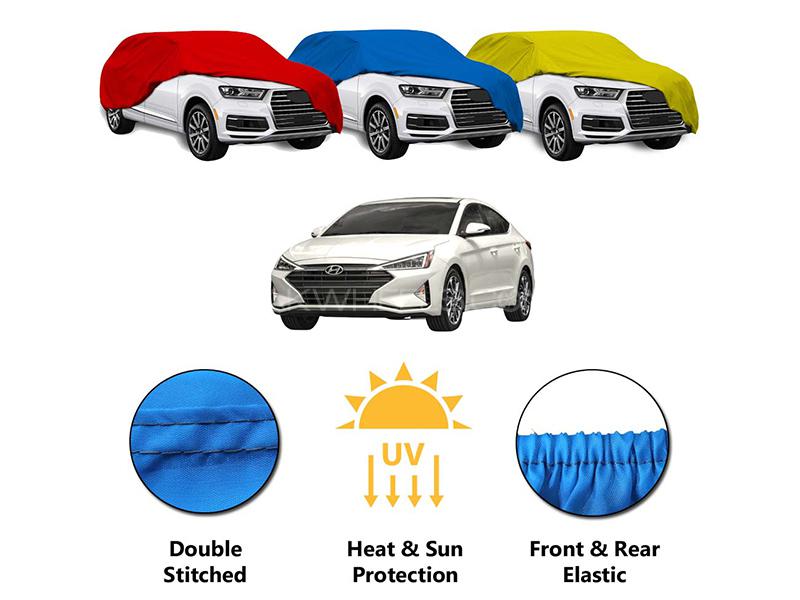 Hyundai Elantra 2021-2022 Car Top Cover | Double Stitched | Heat Proof | Dust Proof | Parachute  Image-1