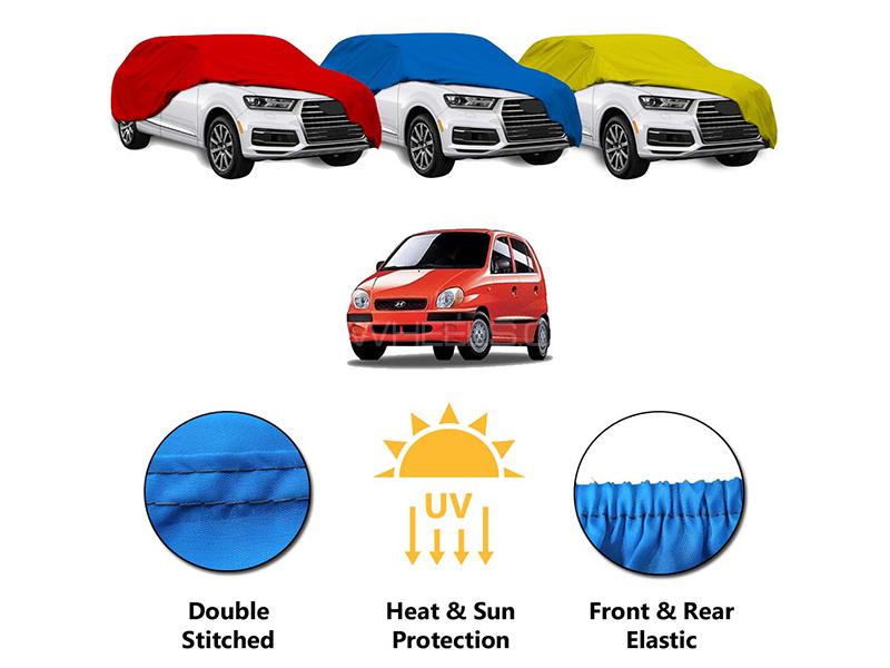 Hyundai Santro Club 2003-2014 Car Top Cover | Double Stitched | Heat Proof | Dust Proof | Parachute  Image-1
