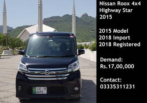 Nissan Roox HIGHWAY STAR TURBO 2015 for Sale in Islamabad