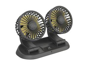 Car Dashboard Roof Mount Dual Head Slim Adjustable Fans