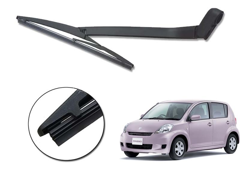 Toyota Passo 2005-2010 Rear Wiper Blade With Arm | Graphite Coated Rubber  Image-1