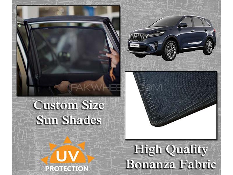 Kia Sorento 2021-2022 Sun Shades | Bonanza Fabric | Thick Rods | Original Size