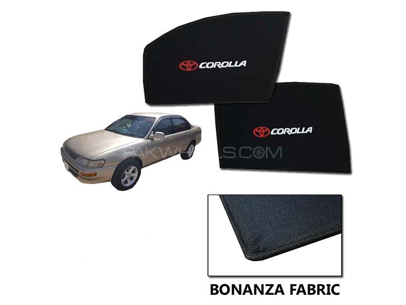 Toyota Corolla 1994-2002 Sun Shades With Logo | Bonanza Fabric | Heat Proof 