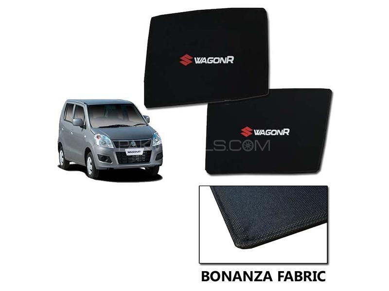 Suzuki Wagon R 2014-2022 Sun Shades With Logo | Bonanza Fabric | Heat Proof 