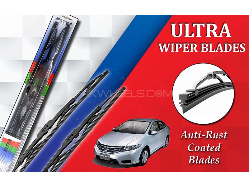 Honda City 2009-2021 Ultra Wiper Blades | Anti-Rust Coated | Metal Type  Image-1