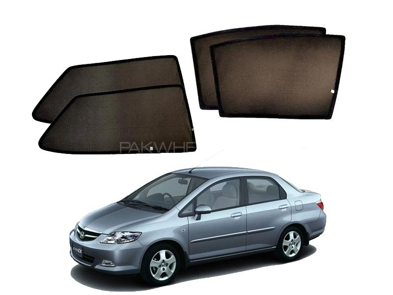 Honda City 2002-2008 Fix Side Shade Black UV Protection Heat Protection  Image-1