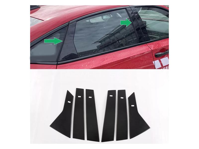 Honda Civic 2022 Door Metal Glossy Black Frame Trim RS  Honda Civic 2022 Door Metal Glossy Black Frame Trim RS  Image-3