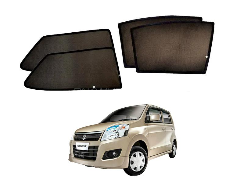 Suzuki Wagon R Fix Side Shade Black UV Protection Heat Protection  Image-1