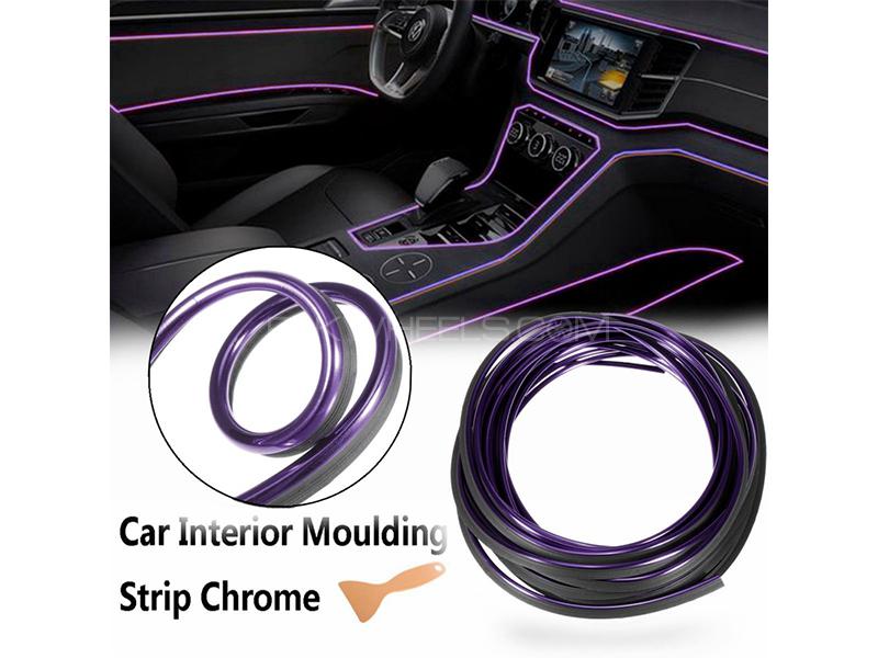 Universal Car Interior Reflective Glow Strip - Purple - 5 Meter Image-1