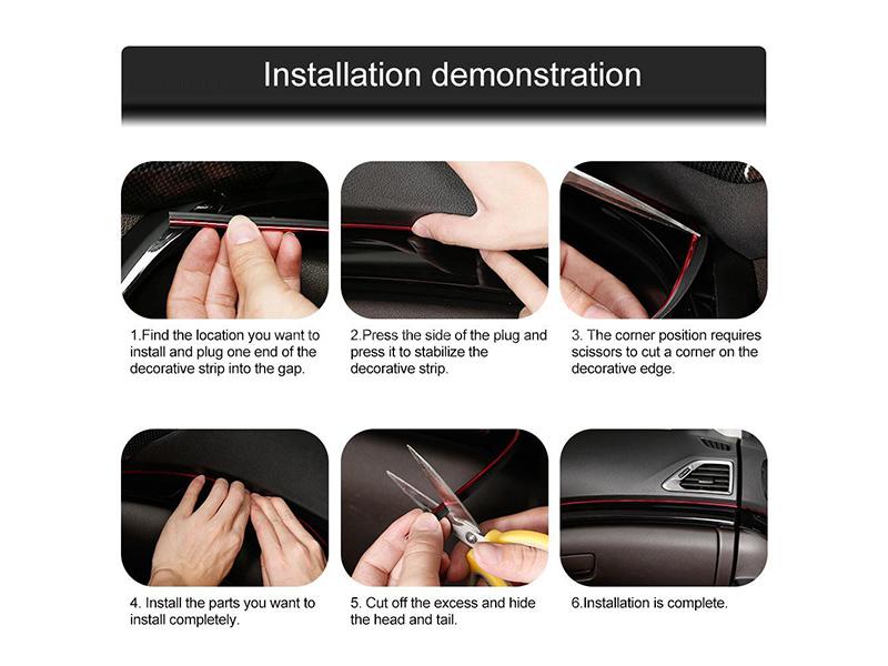 Universal Car Interior Reflective Glow Strip - Red - 5 Meter Universal Car Interior Reflective Glow Strip - Red - 5 Meter Image-5